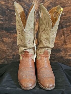 Hondo Two-Tone Western Cowboy Boots